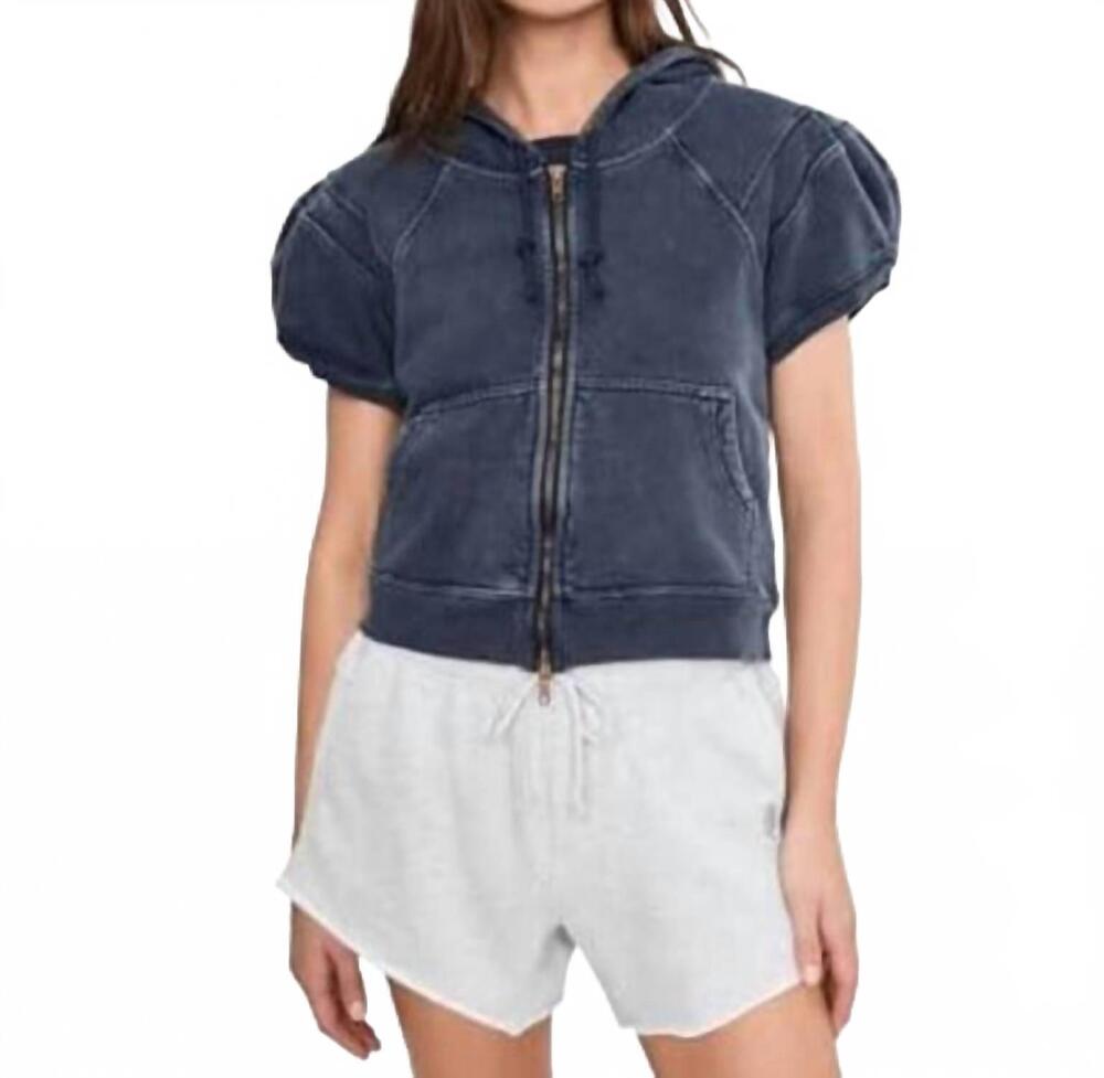 NEW FREE PEOPLE women's summer sweatshirt in night shadow